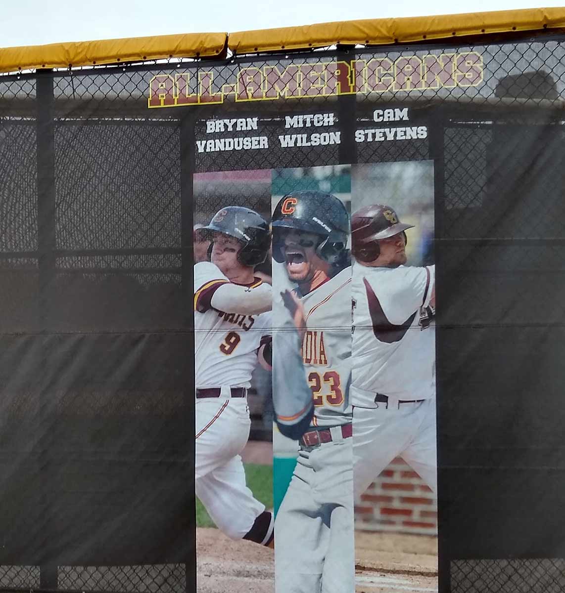 Custom printed athletic fence screen