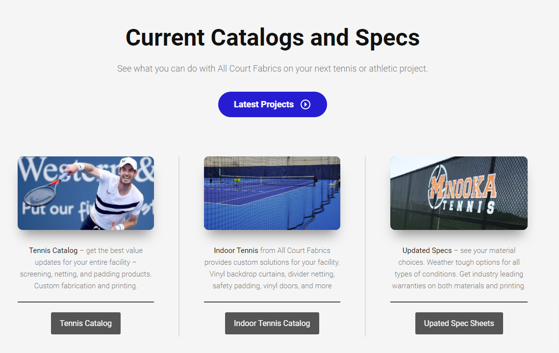 See Updated Catalogs and Specs